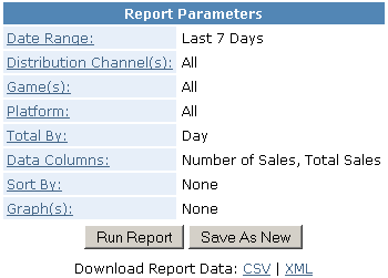 Reflexive Report Parameters